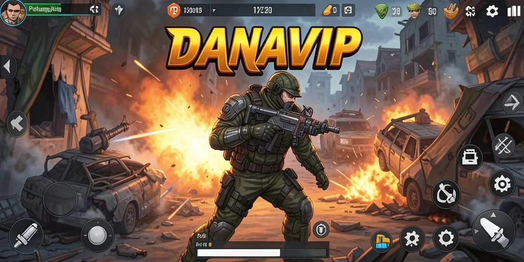 Tampilan gameplay seru dari DANAVIP dengan aksi mendebarkan.