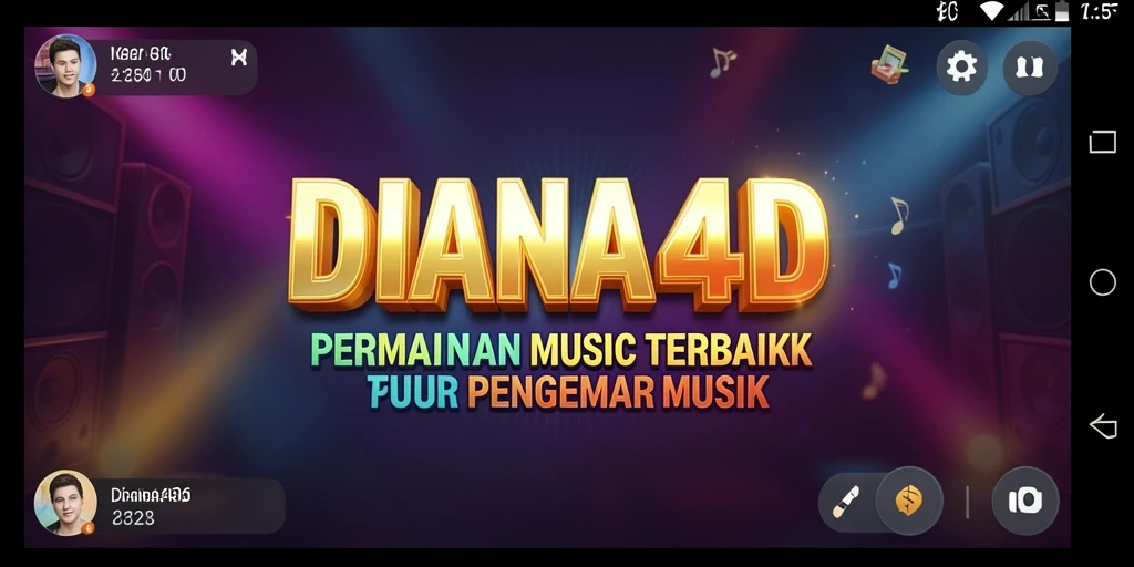 Tampilan permainan DIANA4D dengan gameplay musik yang menarik.