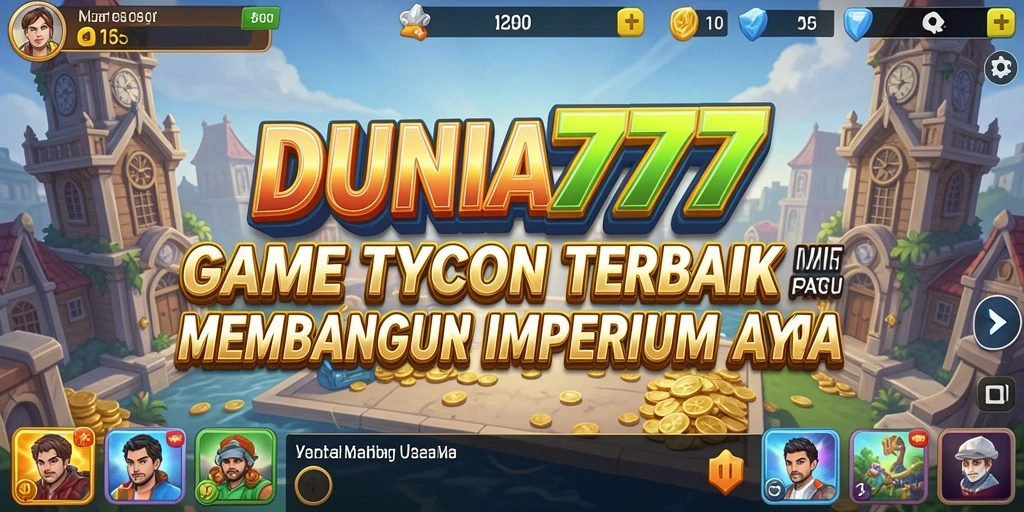 Tampilan gameplay DUNIA777 yang menampilkan bisnis yang sedang berkembang.