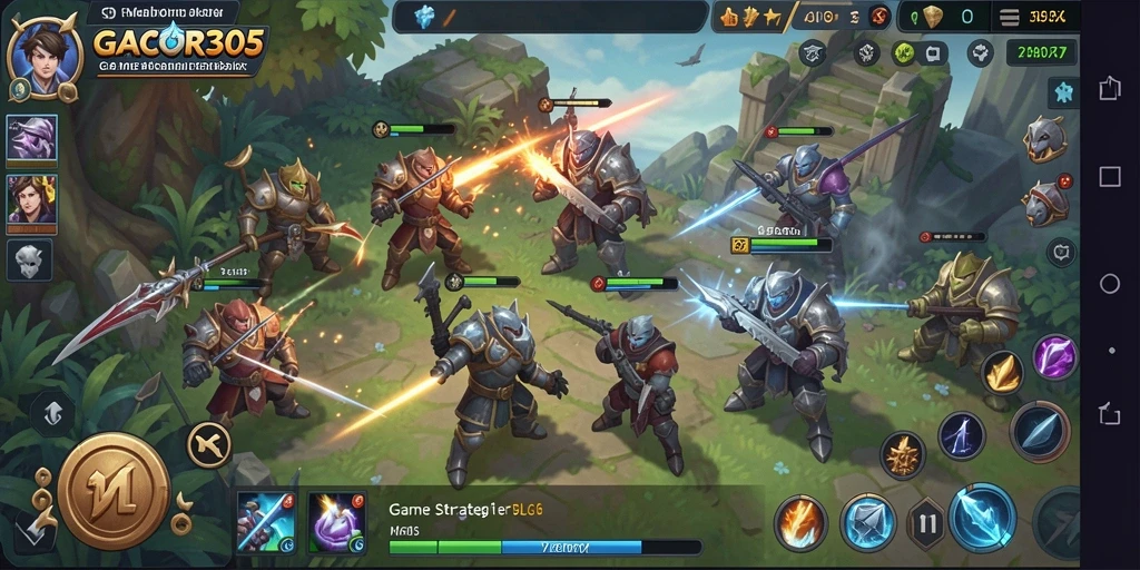 Tampilan gameplay menegangkan dan strategis dari GACOR305.