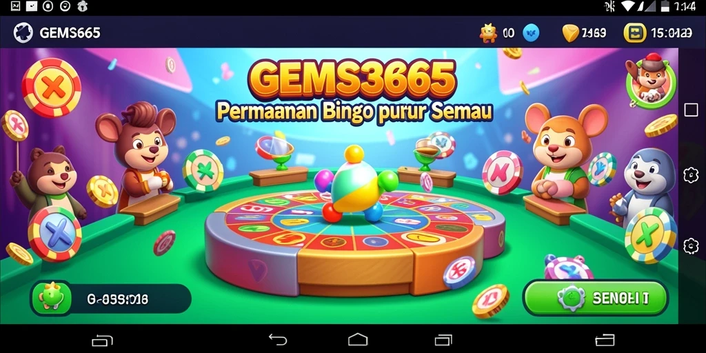 Screenshot gameplay menampilkan keseruan bermain Bingo di GEMS365.