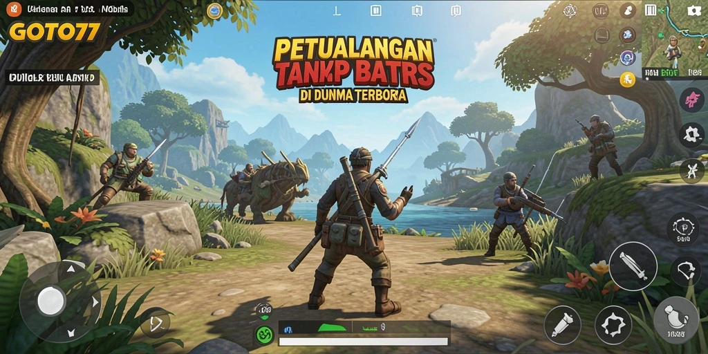 Tampilan gameplay GOTO77 yang menakjubkan di dunia terbuka.