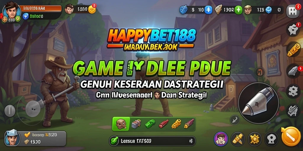Tampilan screenshot utama menampilkan gameplay Idle yang menarik dan strategis.