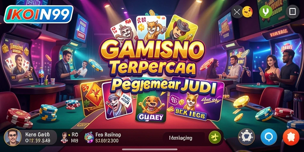 Tampilan gameplay KOIN99 dengan berbagai permainan kasino menarik.