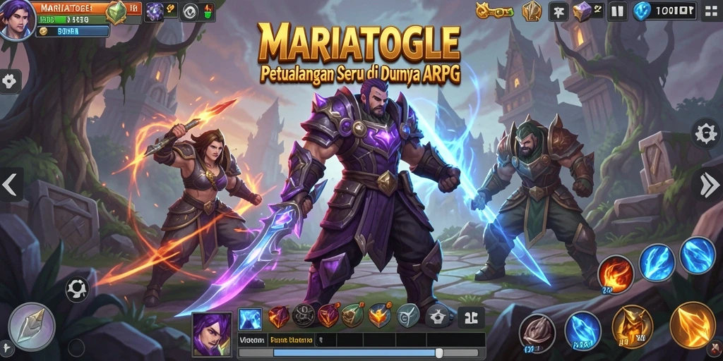 Tampilan gameplay yang mendebarkan di MARIATOGEL menampilkan pertarungan epik.