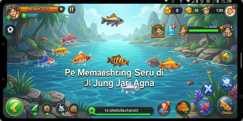 Pengambilan gambar yang menampilkan aksi memancing di MERAHTOTO.