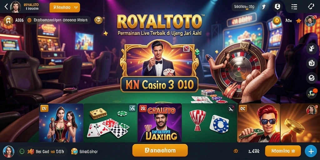 Tampilan permainan Live Casino yang mendebarkan dan interaktif.
