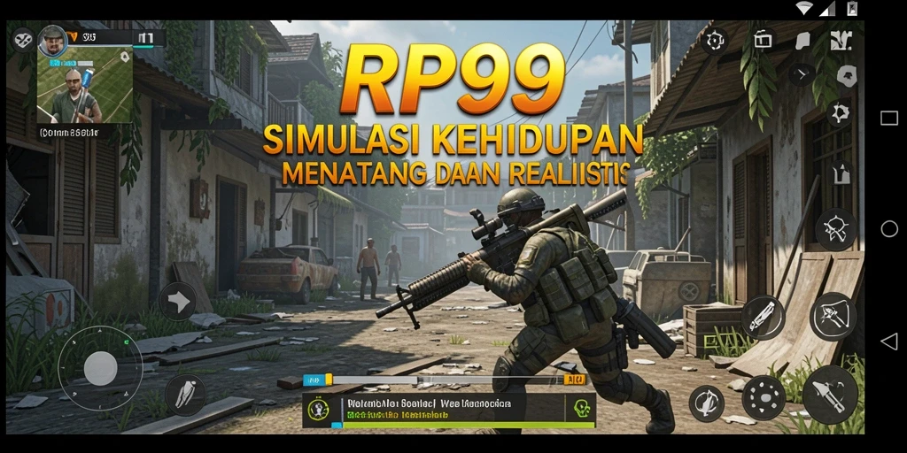 Tampilan screenshot gameplay RP99 dengan interaksi sosial yang menarik.