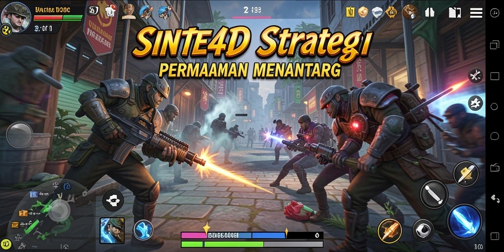 Tampilan gameplay menegangkan dalam SINTE4D dengan strategi mendalam.