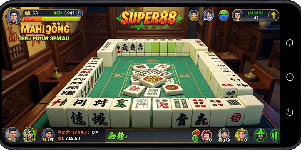 Screenshot utama SUPER88 menampilkan gameplay Mahjong yang mengasyikkan.