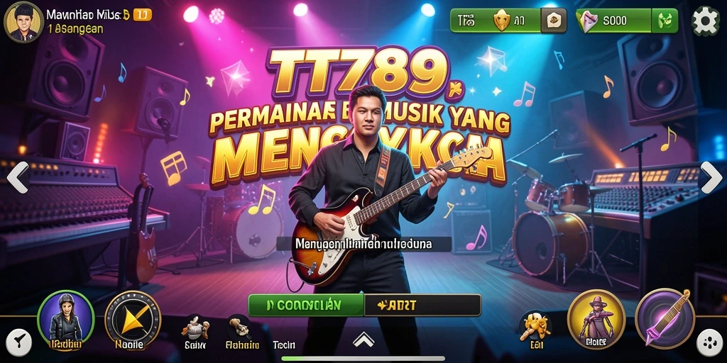 Screenshot gameplay TT789 yang menampilkan pengalaman bermain musik yang seru.