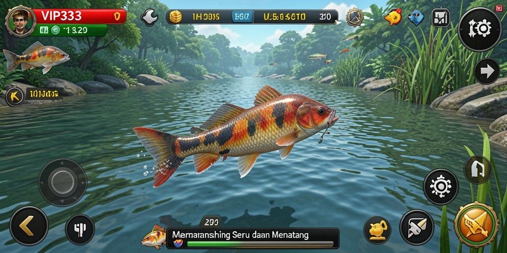 Tampilan gameplay memancing yang menarik di VIP333.
